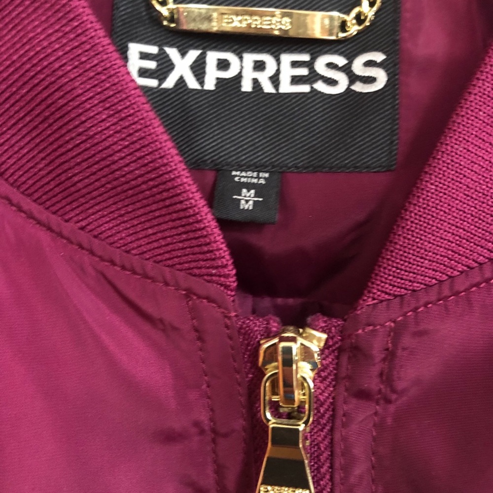Express bomber women’s jacket - burgundy